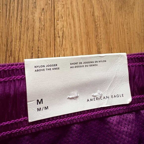 American Eagle Nylon Above The Knee Short Purple NWT Men’s Size M - Picture 7 of 9